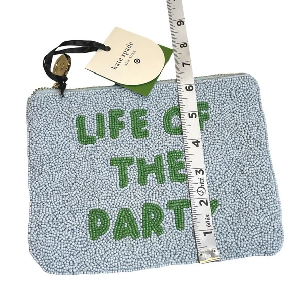 Kate Spade at Target “Life of the Party” Beaded Clutch - Light Blue and Green - Picture 4 of 4
